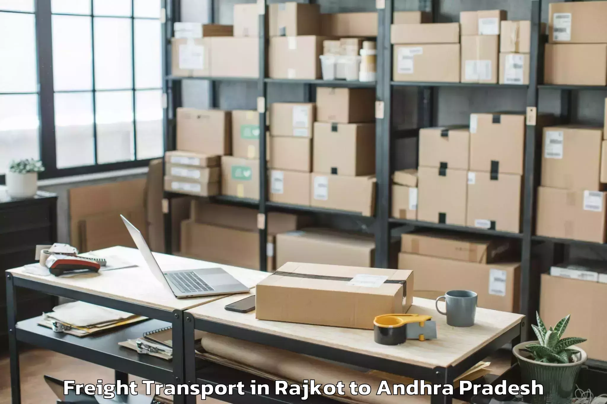 Top Rajkot to Vissannapeta Freight Transport Available